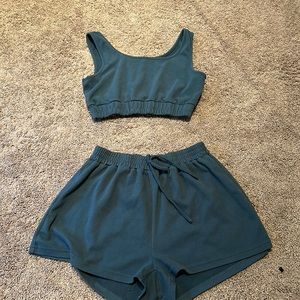 Matching pj/short sweats set